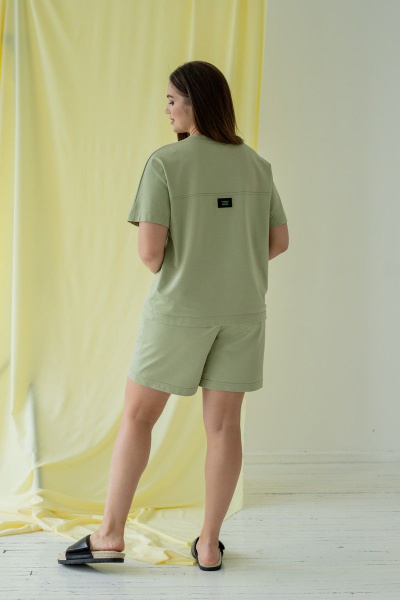 Джемпер, шорты Angelina 6681 зелень - фото 2