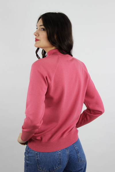 Демисезонный вязаный свитер с регланом и двойной стойкой Полесье С3316-15 5С1754-Д43 158,164 ягодный_микс - фото 4