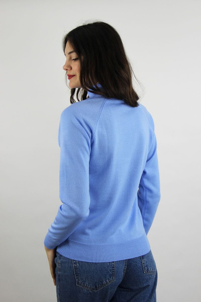 Свитер приталенный из трикотажа с длинным рукавом реглан Полесье С3316-15 5С1754-Д43 170,176 нежно-голубой - фото 8
