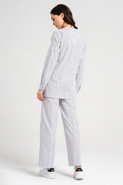 Летний белый комплект блузка и брюки из хлопка Панда 7920z белый - фото 4