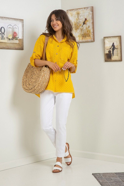 Блуза Samnari Т135 желтый - фото 4