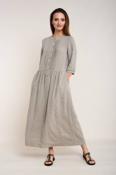 Платье Ружана 397-2 темно-натуральный - фото 1