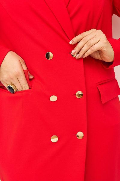 Платье IVA 1533 красный - фото 6