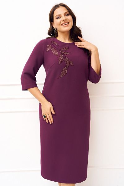 Платье IVA 1833 винный - фото 7