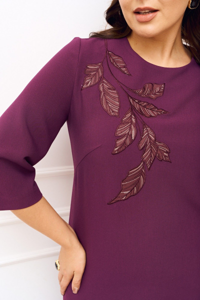 Платье IVA 1833 винный - фото 5