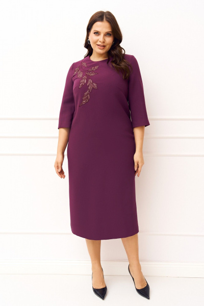 Платье IVA 1833 винный - фото 1