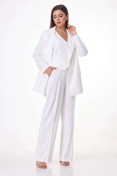 Брюки, жакет, жилет Anelli 970 белый - фото 16