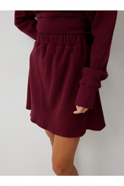 Свитшот, юбка V&N Fashion 1082 бордовый - фото 8