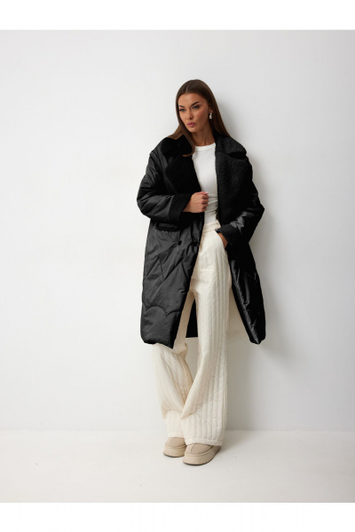 Пальто V&N Fashion 1065 черный - фото 3