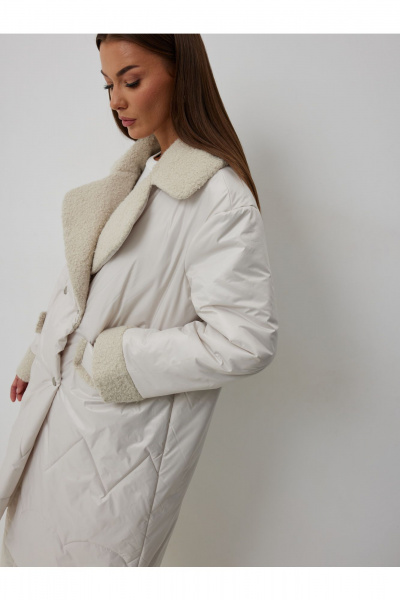 Пальто V&N Fashion 1065 бежевый - фото 6