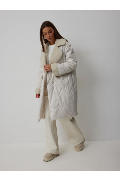 Пальто V&N Fashion 1065 бежевый - фото 1