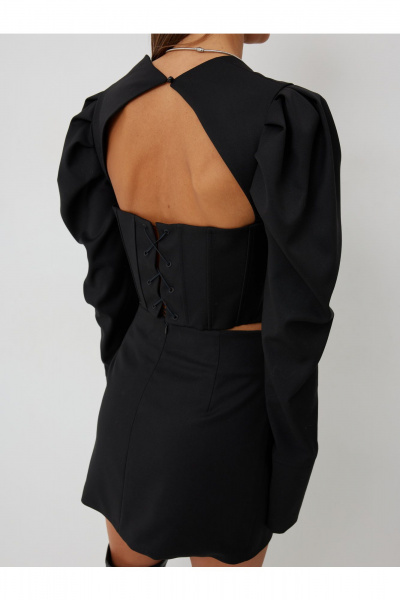 Джемпер, юбка V&N Fashion 1085 черный - фото 6