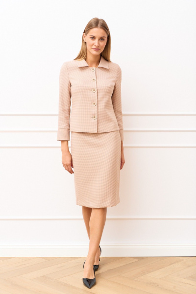 Жакет, юбка MARIKA 451 песочный - фото 1