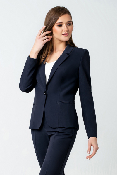 Жакет MARIKA 413/1 чёрно-синий - фото 2