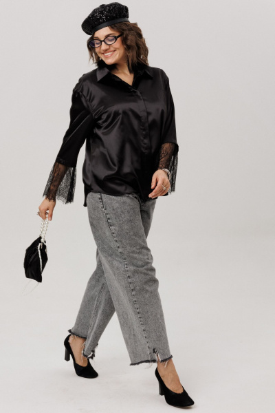 Рубашка Anelli 1801 угольный_шелк - фото 7