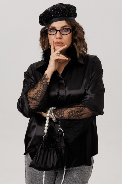 Рубашка Anelli 1801 угольный_шелк - фото 6