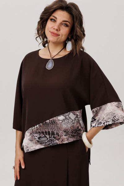 Блуза, кюлоты Anelli 1793 древесная_змея - фото 8
