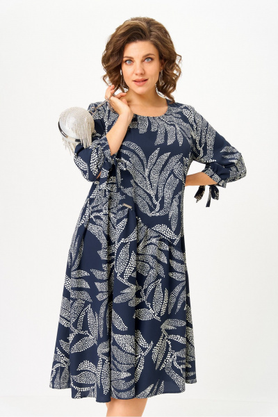 Платье Michel chic 2164/1 синий_узор - фото 2