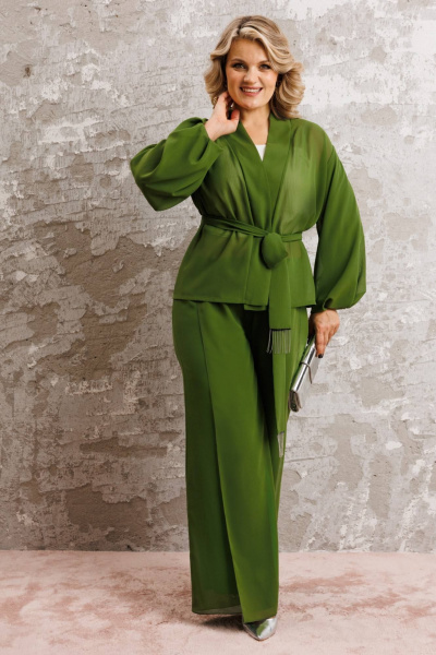 Блуза, брюки Anastasia 1063.1 травяной_зеленый - фото 2