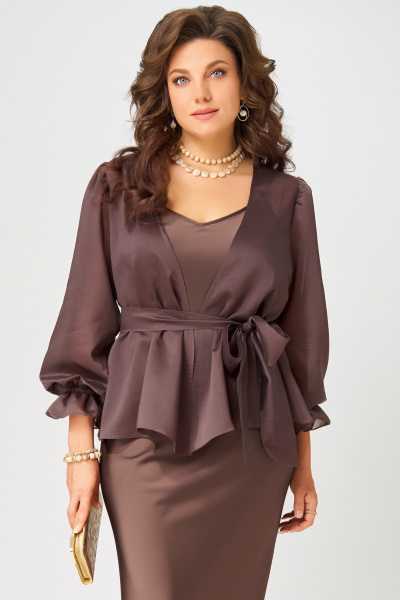 Туника Fita 20762 шоколад - фото 10