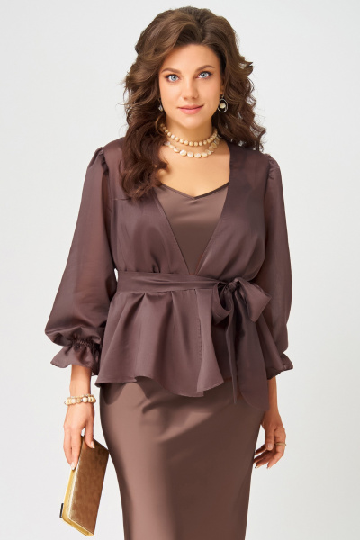 Туника Fita 20762 шоколад - фото 11