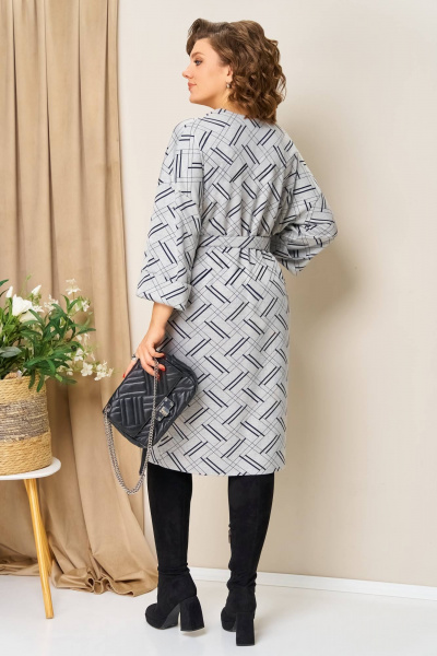 Платье VOLNA 1443 светло-серый - фото 2