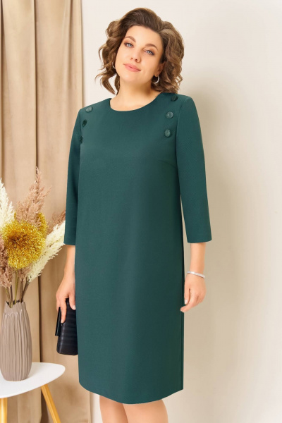 Платье VOLNA 1457 бутылочно-мятный - фото 1