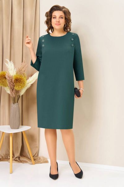 Платье VOLNA 1457 бутылочно-мятный - фото 3