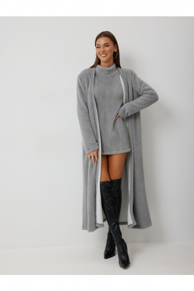 Кардиган, платье V&N Fashion 1008 серый - фото 1