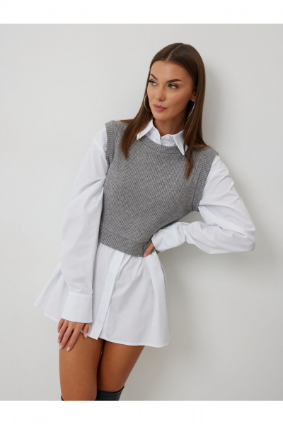 Жилет V&N Fashion 1028 серый - фото 2