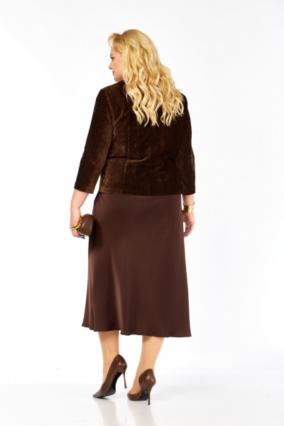 Блуза, платье Элль-стиль 2452 шоколад - фото 6