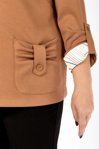 Джемпер Элль-стиль 541/12 охра - фото 7