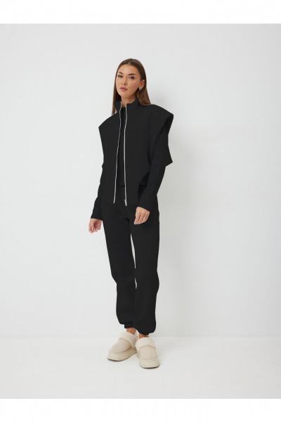 Брюки, жилет, лонгслив V&N Fashion 1016 черный - фото 2