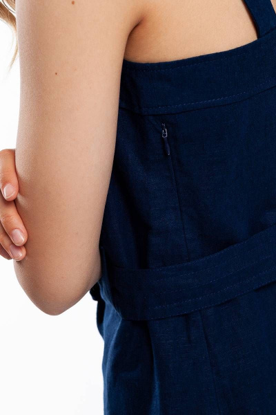 Летний леновый топ с поясом и глубоким V-вырезом Femme & Devur 70564 1.36F(170) - фото 7