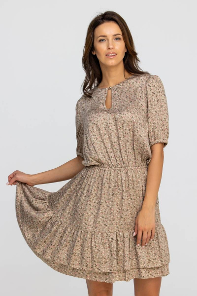 Платье из штапеля с воланами и воздушной отрезной линией Vita 21с2-008JB-20-1 - фото 2