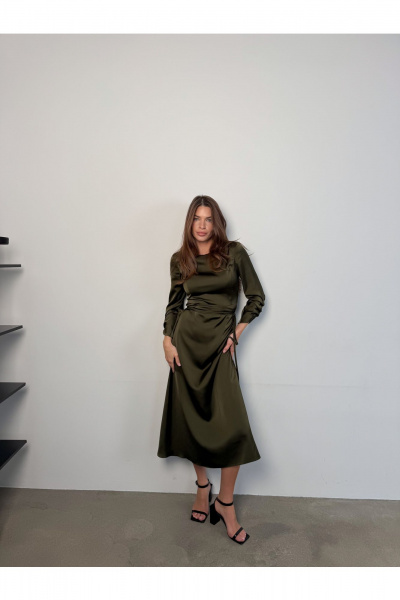 Платье THE.WOMAN 0394 оливковый - фото 1