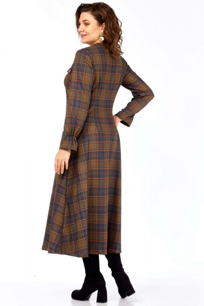 Платье Celentano 5075 бежево-красная_клетка - фото 9