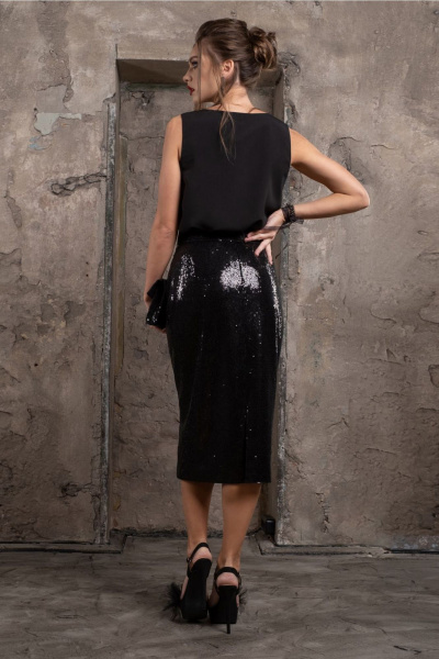 Юбка Erika С-133 черный - фото 2