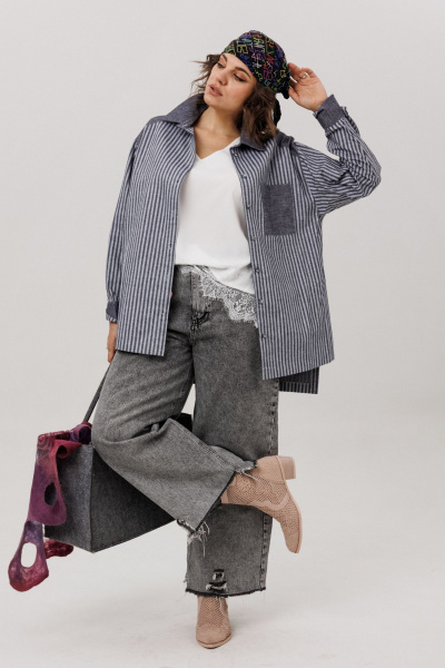 Рубашка Anelli 1800 пепельный_туман - фото 9