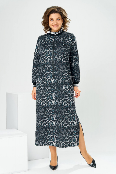 Платье Romanovich Style 1-2885 синий_леопард - фото 7