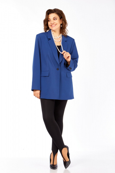 Жакет Ольга Стиль С-986 синий - фото 3