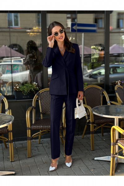 Брюки, жакет Temper 154 темно-синий - фото 4