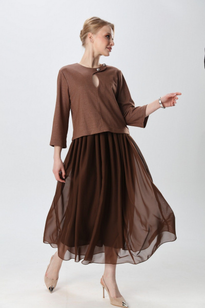 Платье NikVa 1009-2 капучино - фото 4