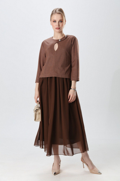 Платье NikVa 1009-2 капучино - фото 1