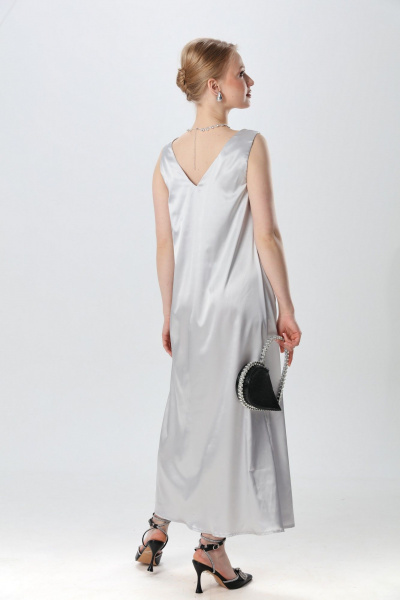 Джемпер, платье NikVa 1013-3 серебро - фото 7