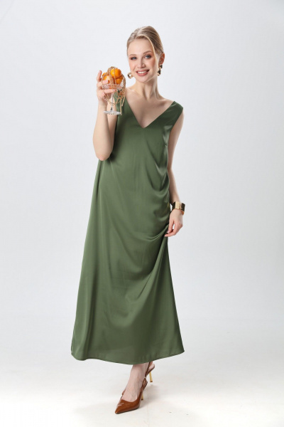 Платье NikVa 1014-6 зелень - фото 3