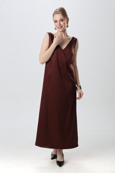 Платье NikVa 1014-7 махагон - фото 5