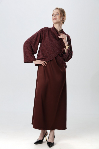 Джемпер NikVa 1016-3 махагон - фото 3