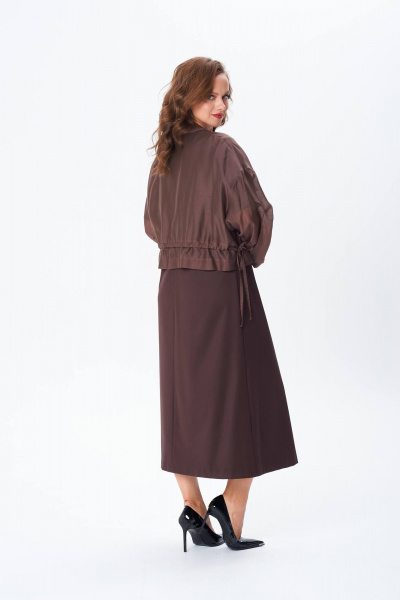 Бомбер, платье TVIN 7877 шоколад - фото 5