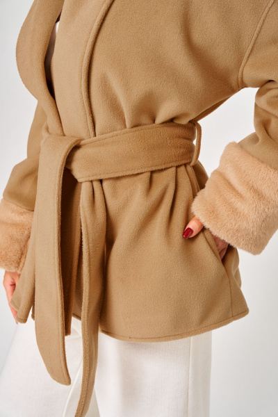 Пальто V&N Fashion 1073 охра - фото 8